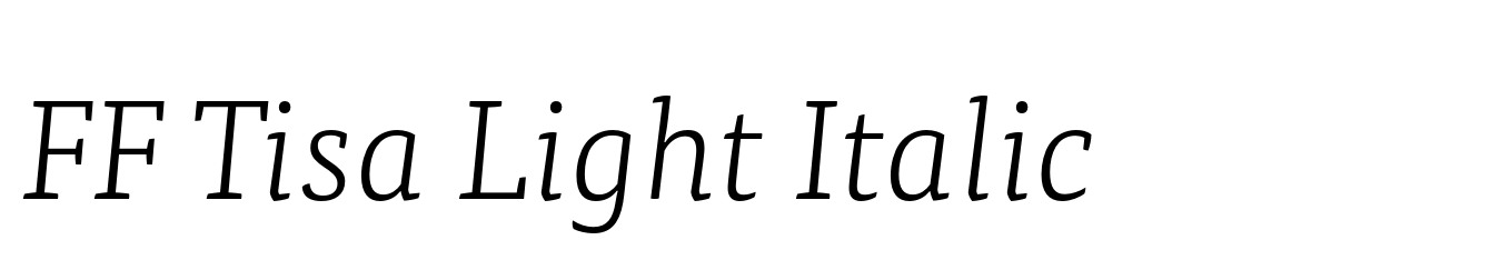 FF Tisa Light Italic